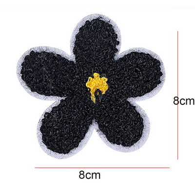 5 бр./лот усмивка кръгли лепенки кърпа шенилна бродерия дреха апликация ютия върху кръпка за облекло консумативи украса аксесоари