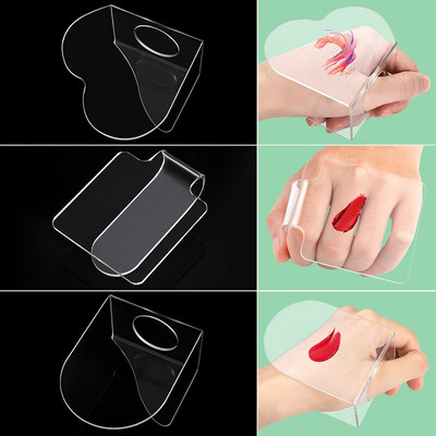 Acrylic Clear Makeup Cream Foundation Palette Eyeshadow Paint Nail Art Manicure Polish Gel DIY Mixing Water Color Tool