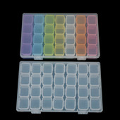 28 αυλακώσεις διαμάντι βαφής διαφανές κουτί αποθήκευσης κέντημα εργαλείο σταυροβελονιάς 1-τεμ