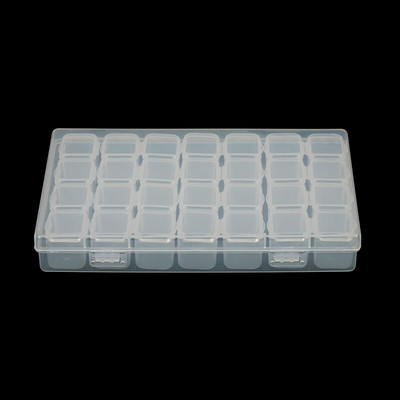 28 αυλακώσεις διαμάντι βαφής διαφανές κουτί αποθήκευσης κέντημα εργαλείο σταυροβελονιάς 1-τεμ