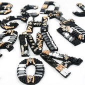 AZ Strass margele alfabet englezesc litere aplice 3D coase pe litere petice pentru îmbrăcăminte insignă pastă pentru haine genți pantofi