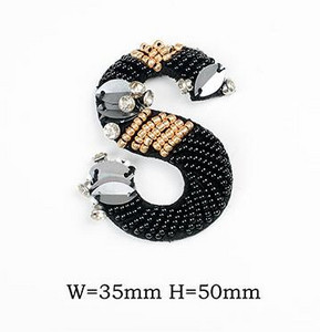 AZ Strass margele alfabet englezesc litere aplice 3D coase pe litere petice pentru îmbrăcăminte insignă pastă pentru haine genți pantofi