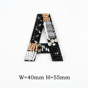 AZ Strass margele alfabet englezesc litere aplice 3D coase pe litere petice pentru îmbrăcăminte insignă pastă pentru haine genți pantofi
