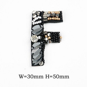 AZ Strass margele alfabet englezesc litere aplice 3D coase pe litere petice pentru îmbrăcăminte insignă pastă pentru haine genți pantofi