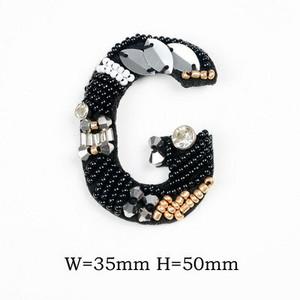 AZ Strass margele alfabet englezesc litere aplice 3D coase pe litere petice pentru îmbrăcăminte insignă pastă pentru haine genți pantofi