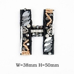 AZ Strass margele alfabet englezesc litere aplice 3D coase pe litere petice pentru îmbrăcăminte insignă pastă pentru haine genți pantofi