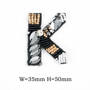 AZ Strass margele alfabet englezesc litere aplice 3D coase pe litere petice pentru îmbrăcăminte insignă pastă pentru haine genți pantofi