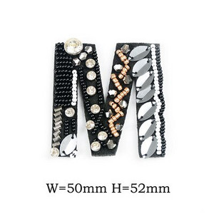 AZ Strass margele alfabet englezesc litere aplice 3D coase pe litere petice pentru îmbrăcăminte insignă pastă pentru haine genți pantofi