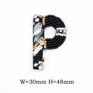AZ Strass margele alfabet englezesc litere aplice 3D coase pe litere petice pentru îmbrăcăminte insignă pastă pentru haine genți pantofi