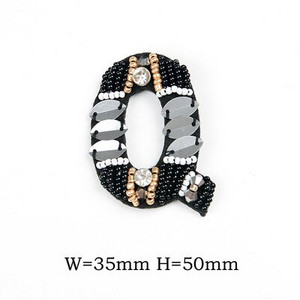 AZ Strass margele alfabet englezesc litere aplice 3D coase pe litere petice pentru îmbrăcăminte insignă pastă pentru haine genți pantofi