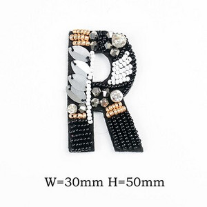 AZ Strass margele alfabet englezesc litere aplice 3D coase pe litere petice pentru îmbrăcăminte insignă pastă pentru haine genți pantofi
