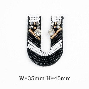 AZ Strass margele alfabet englezesc litere aplice 3D coase pe litere petice pentru îmbrăcăminte insignă pastă pentru haine genți pantofi