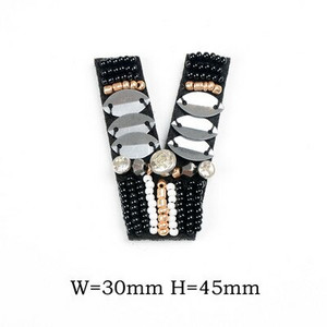 AZ Strass margele alfabet englezesc litere aplice 3D coase pe litere petice pentru îmbrăcăminte insignă pastă pentru haine genți pantofi