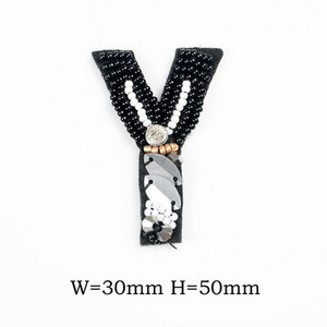 AZ Strass margele alfabet englezesc litere aplice 3D coase pe litere petice pentru îmbrăcăminte insignă pastă pentru haine genți pantofi