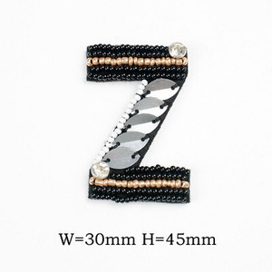 AZ Strass margele alfabet englezesc litere aplice 3D coase pe litere petice pentru îmbrăcăminte insignă pastă pentru haine genți pantofi