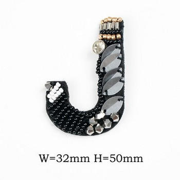 AZ Rhinestone Beads English Alphabet Letter Απλικέ 3D Sew On Letters Patch For Clothing Badge Paste For Clothes Bages Shoes