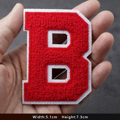 Slova ABC Engleski zakrpe za vez na odjeći, crvena