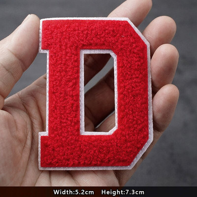 Slova ABC Engleski zakrpe za vez na odjeći, crvena