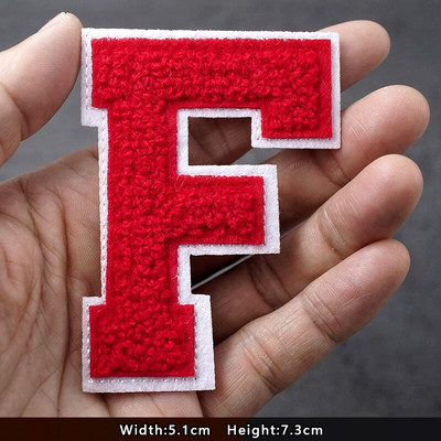 Slova ABC Engleski zakrpe za vez na odjeći, crvena