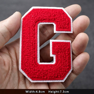 Slova ABC Engleski zakrpe za vez na odjeći, crvena