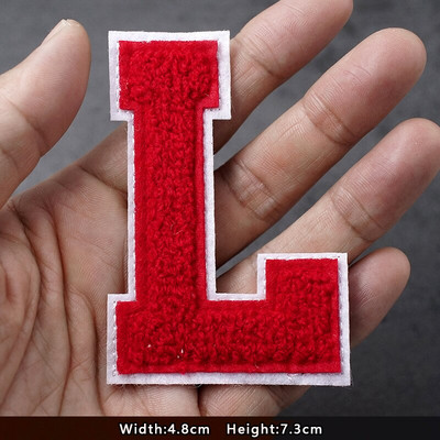 Slova ABC Engleski zakrpe za vez na odjeći, crvena