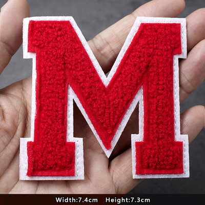 Slova ABC Engleski zakrpe za vez na odjeći, crvena