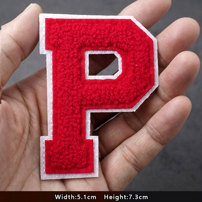 Slova ABC Engleski zakrpe za vez na odjeći, crvena