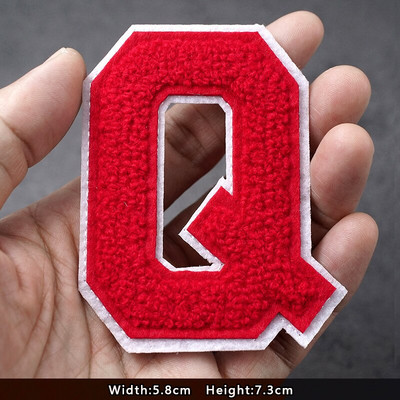 Slova ABC Engleski zakrpe za vez na odjeći, crvena