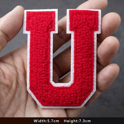 Slova ABC Engleski zakrpe za vez na odjeći, crvena