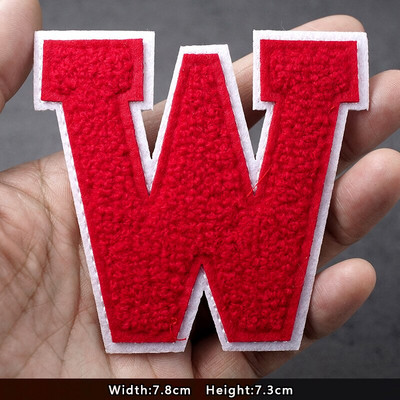 Slova ABC Engleski zakrpe za vez na odjeći, crvena
