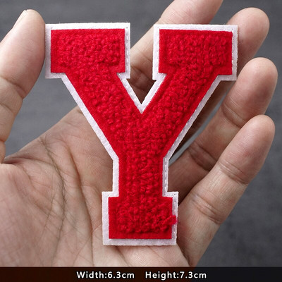 Slova ABC Engleski zakrpe za vez na odjeći, crvena