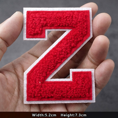 Slova ABC Engleski zakrpe za vez na odjeći, crvena