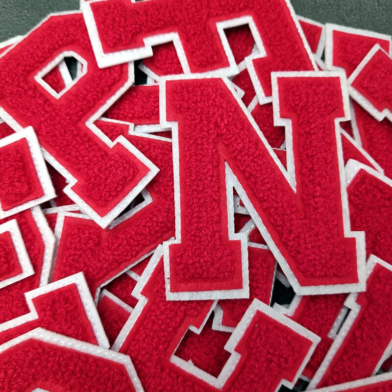 Slova ABC Engleski zakrpe za vez na odjeći, crvena