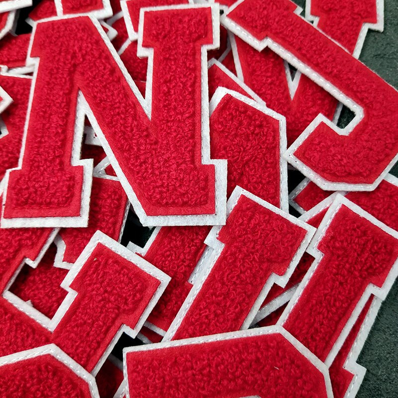 Slova ABC Engleski zakrpe za vez na odjeći, crvena