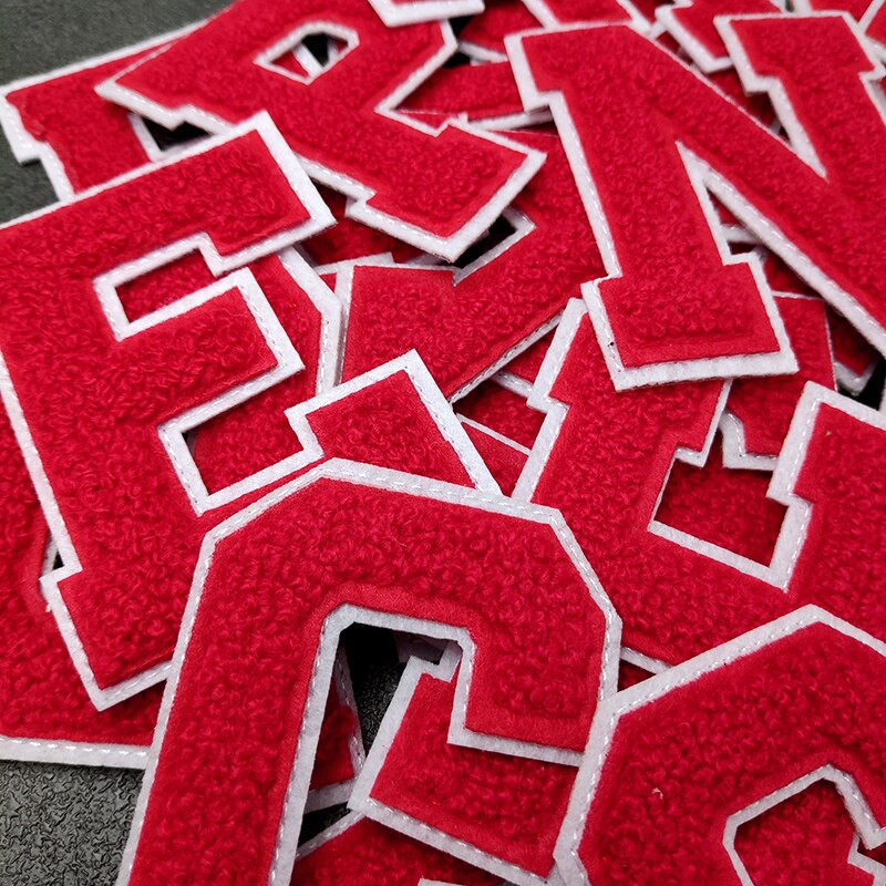 Slova ABC Engleski zakrpe za vez na odjeći, crvena