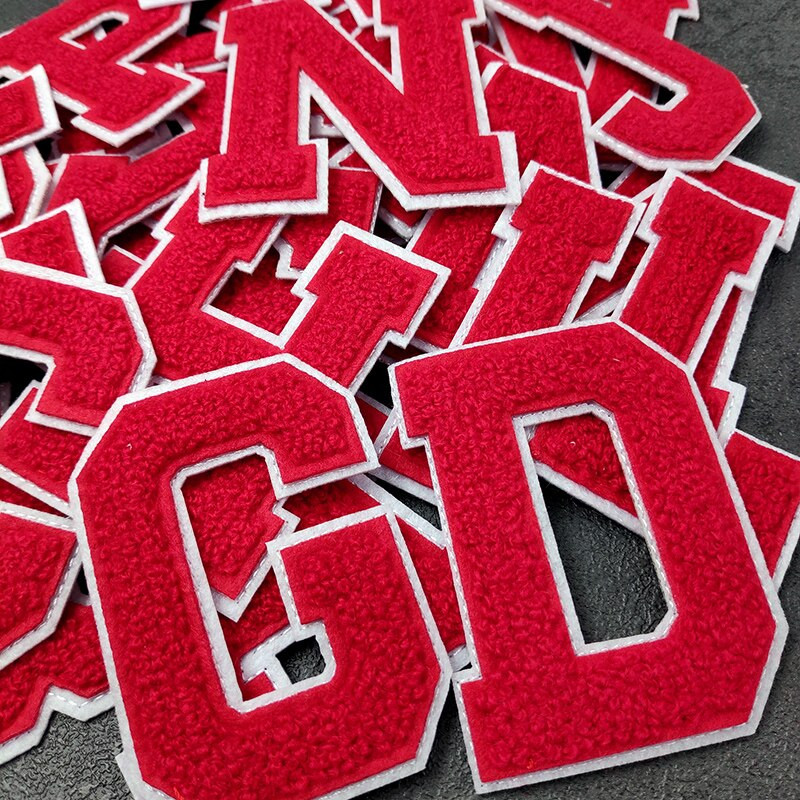 Slova ABC Engleski zakrpe za vez na odjeći, crvena