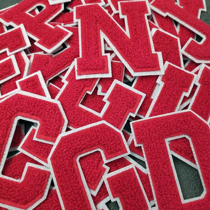 Slova ABC Engleski zakrpe za vez na odjeći, crvena