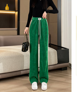 Pantaloni casual de dama cu piping