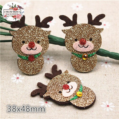 Netkana tkanina Šljokice zakrpe božićno drvce/snjegović/zvonce/sobovi aplikacije za odjeću pribor za šivanje ukrasi za rukotvorine