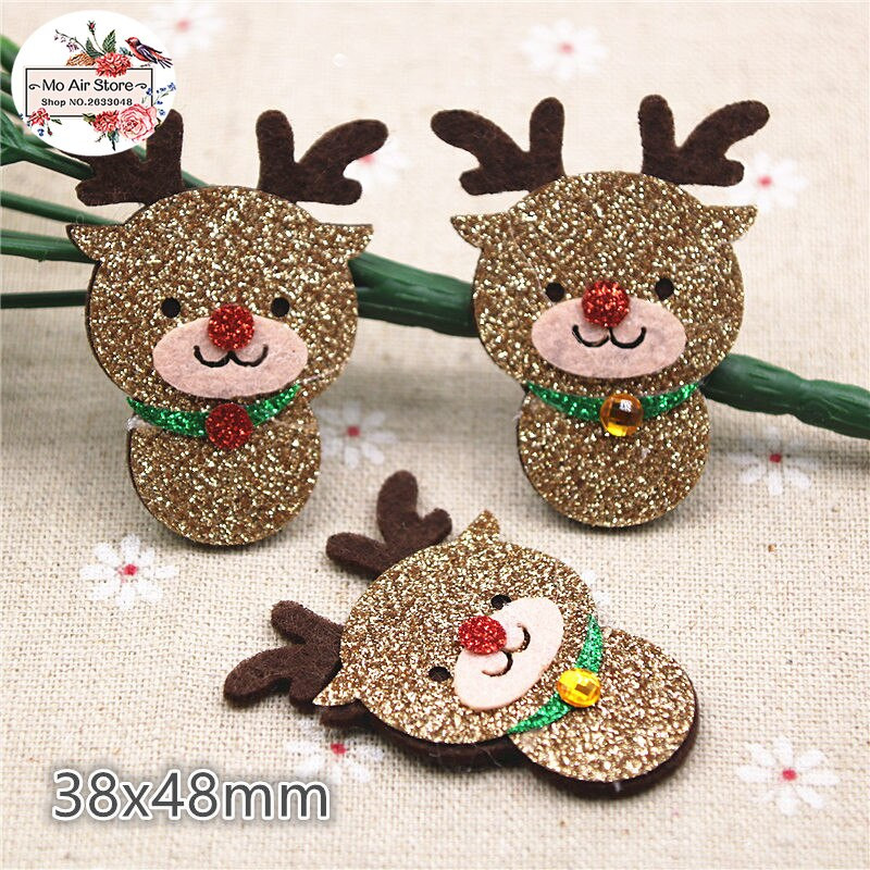 Netkana tkanina Šljokice zakrpe božićno drvce/snjegović/zvonce/sobovi aplikacije za odjeću pribor za šivanje ukrasi za rukotvorine