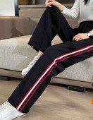 Pantaloni casual dama cu margini - trei culori