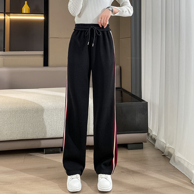 Pantaloni casual dama cu margini - trei culori