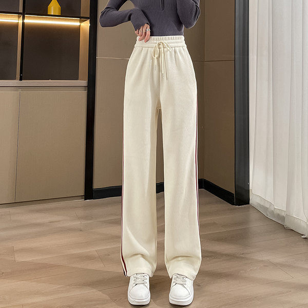 Pantaloni casual dama cu margini - trei culori