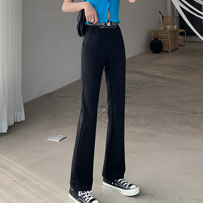 Γυναικείο παντελόνι - με ψηλή μέση και φαρδιά μπατζάκια