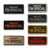 κεντημένο μπάλωμα μαμά λέει Im special patch αστείο BIKER 3D PVC μοτοσυκλέτες από καουτσούκ τακτικά μπαλώματα στρατού airsoft υπαίθρια έθιμο