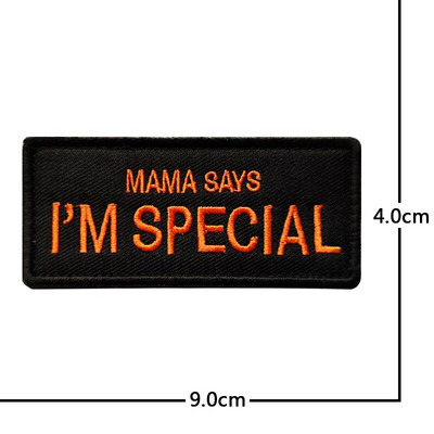 κεντημένο μπάλωμα μαμά λέει Im special patch αστείο BIKER 3D PVC μοτοσυκλέτες από καουτσούκ τακτικά μπαλώματα στρατού airsoft υπαίθρια έθιμο