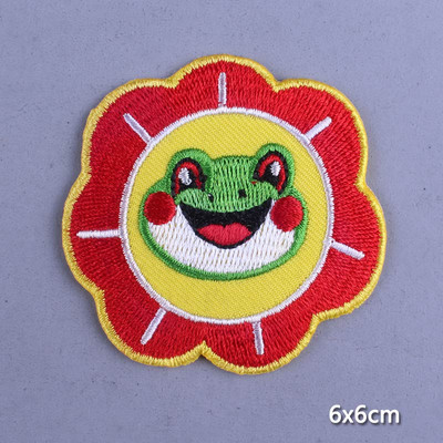 Multifilmi konnaplaaster Oeteldonki embleemplaastrid rõivaste triikimisrakenduste jaoks. DIY Frog Carnival Hollandis triikimisplaastrid