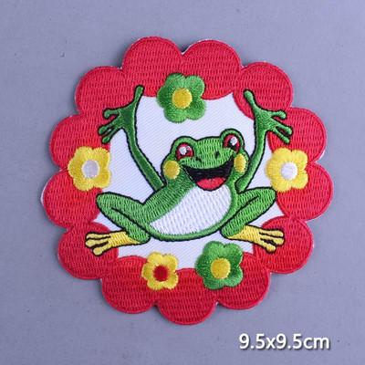 Multifilmi konnaplaaster Oeteldonki embleemplaastrid rõivaste triikimisrakenduste jaoks. DIY Frog Carnival Hollandis triikimisplaastrid