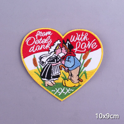 Multifilmi konnaplaaster Oeteldonki embleemplaastrid rõivaste triikimisrakenduste jaoks. DIY Frog Carnival Hollandis triikimisplaastrid