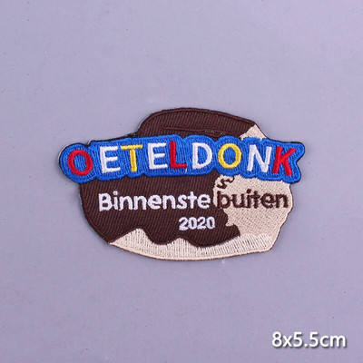 Multifilmi konnaplaaster Oeteldonki embleemplaastrid rõivaste triikimisrakenduste jaoks. DIY Frog Carnival Hollandis triikimisplaastrid